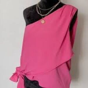 Lush Pink One-Shoulder Top
